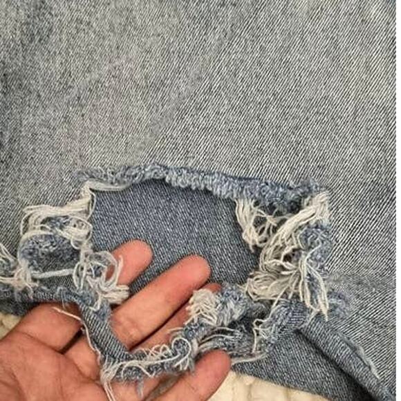 PrettyLittleThing Ripped Distressed Super Hi-Rise Shorts Size 4 - Picture 7 of 7